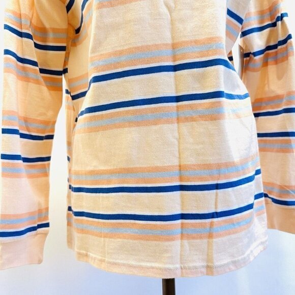 NWT SO Juniors Long Sleeve Pullover Round Neck Striped Mulit-Colored Shirt Sz XS - Picture 3 of 12